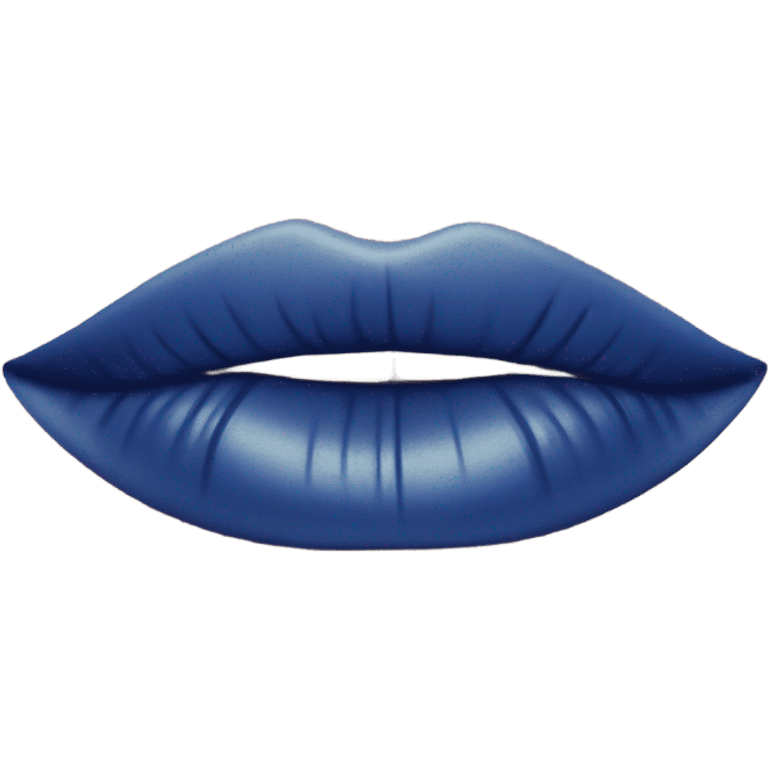 Blue lipstick emoji