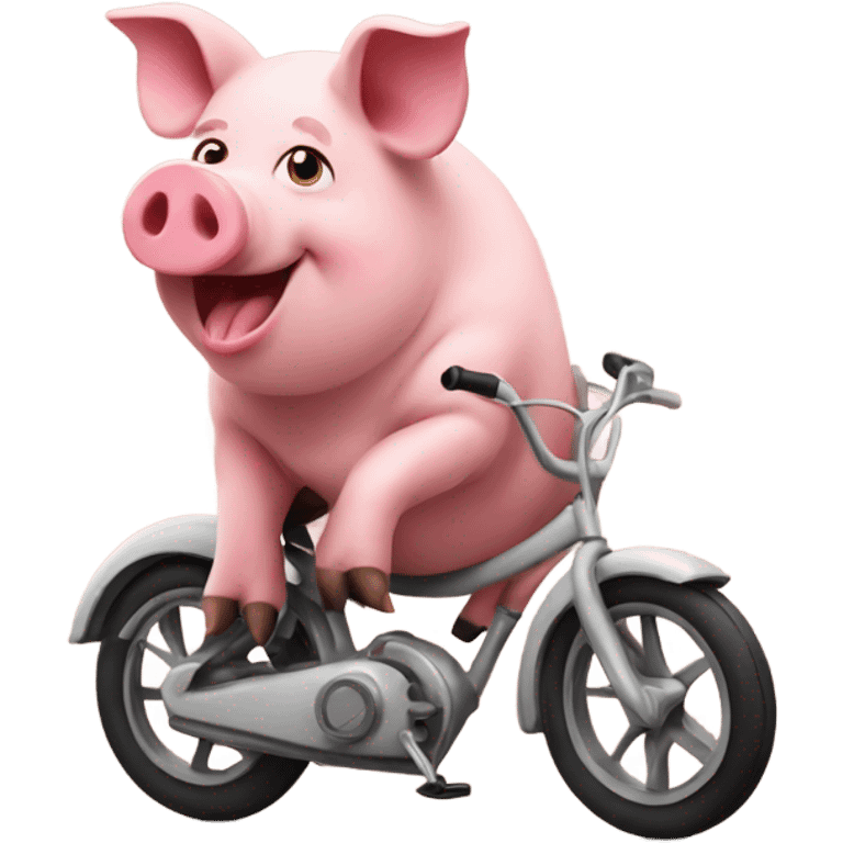 Pig on a bike  emoji