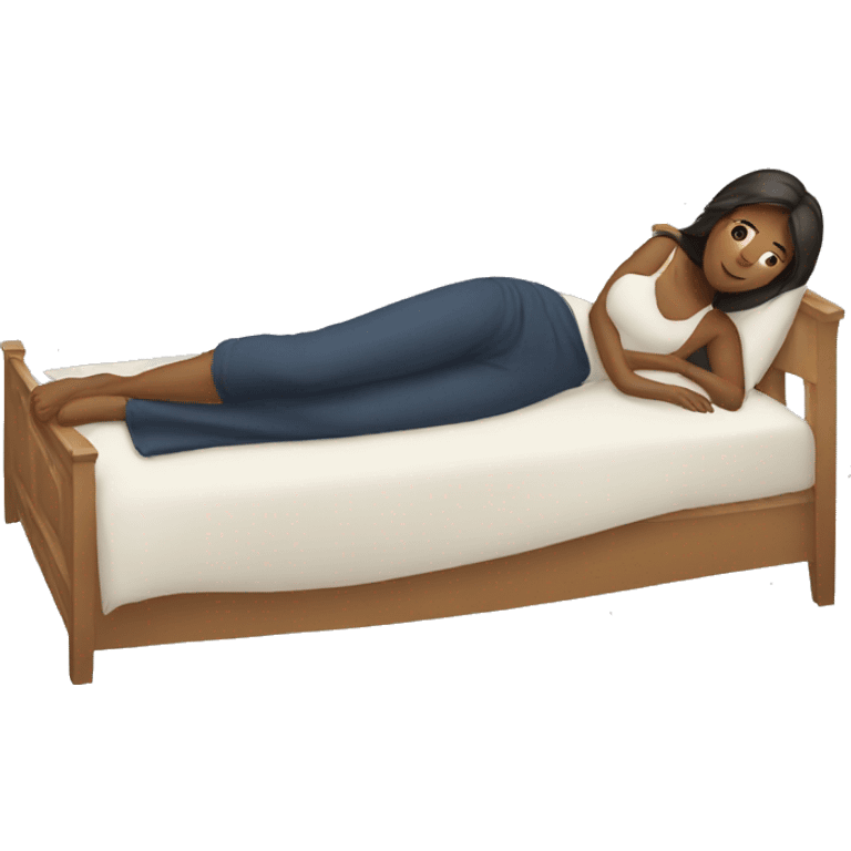 Woman on bed emoji