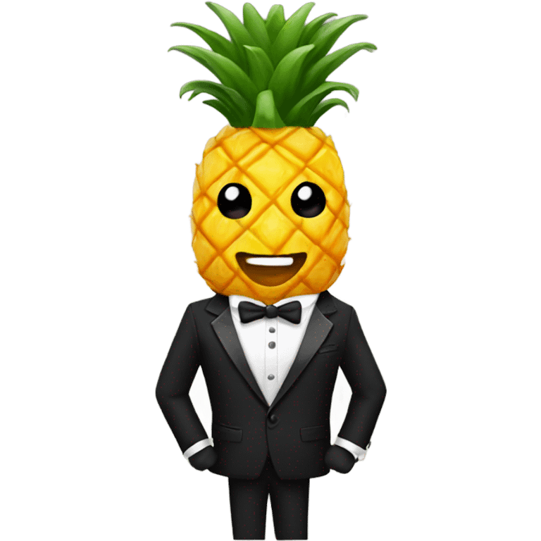 pineapple in a tuxedo emoji