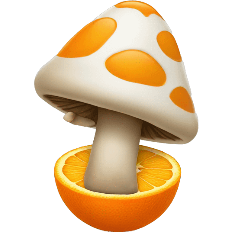 orange with mushroom emoji