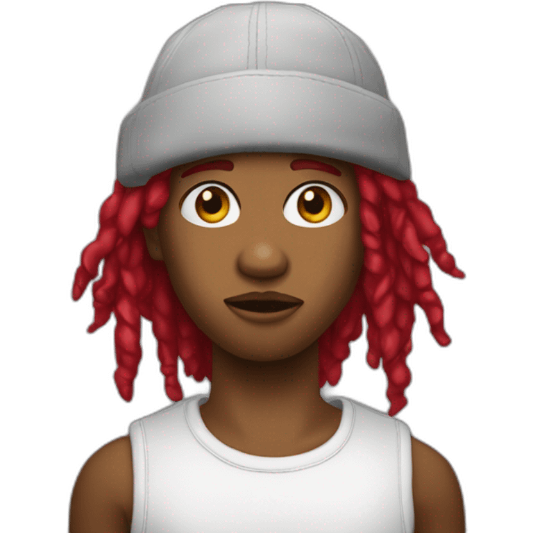 rappeur dred-locks rouge emoji