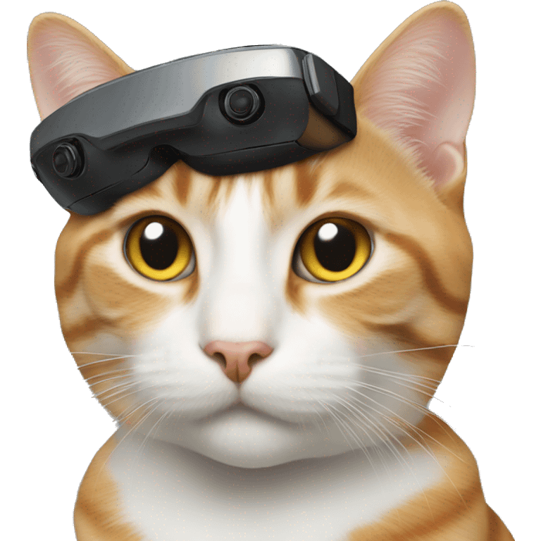 Cat with vr emoji