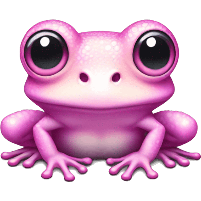 Light pink Fairy frog with gradient wings emoji