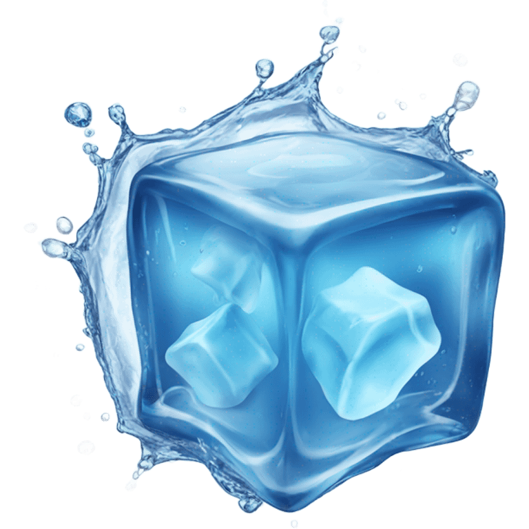 ice cubes water splash emoji