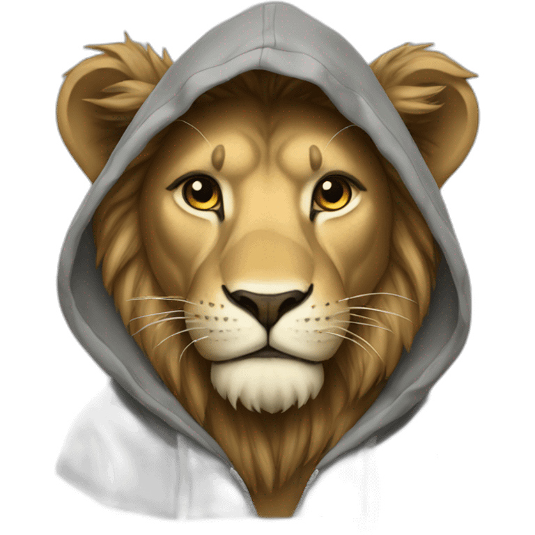 Lion in hoodie emoji