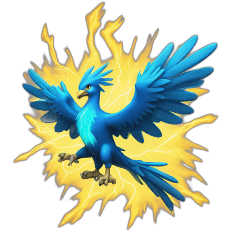 Phoenix with yellow lightning bolt emoji