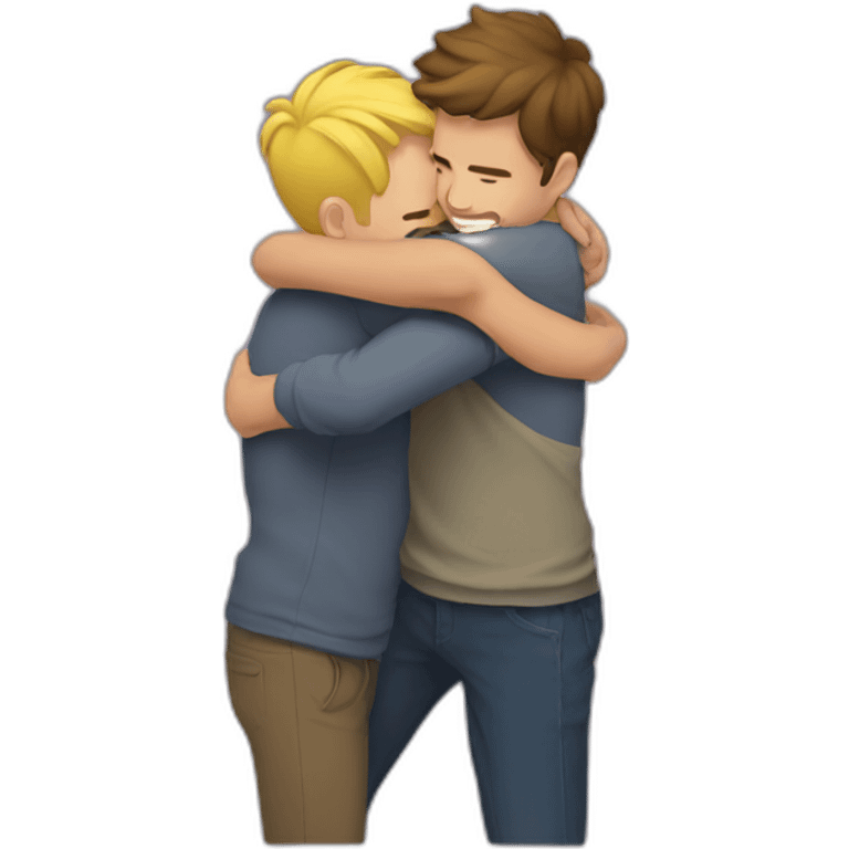 Gay hug emoji