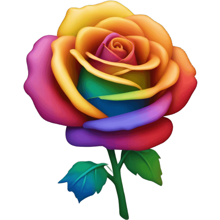 rainbow rose emoji