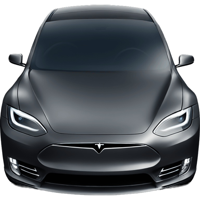 Black Tesla car front view  emoji