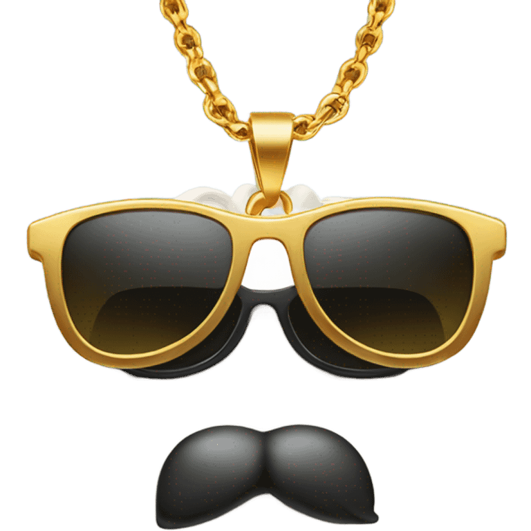 Pepper with Sunglasses and golden necklace emoji