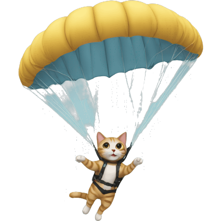 Parachuting cat  emoji