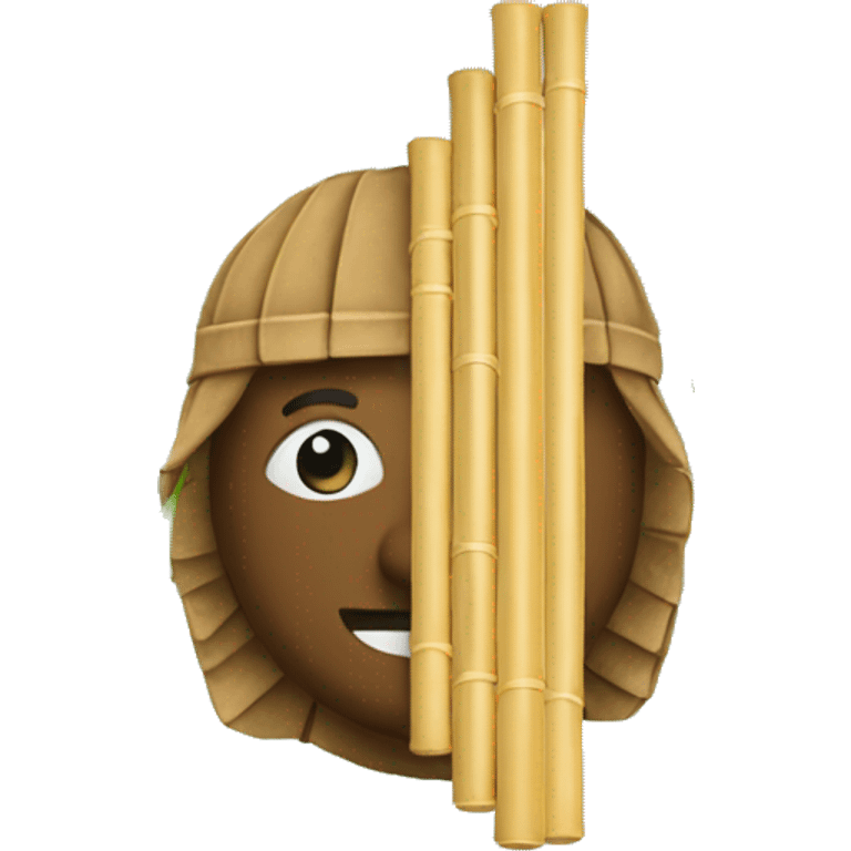 Pan flute amongst reeds emoji