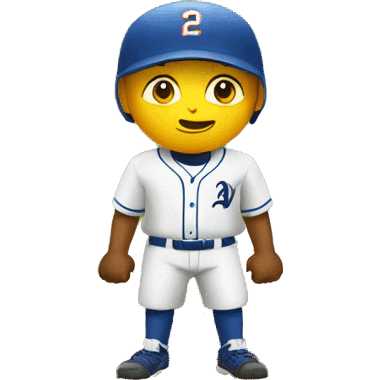 baseball player standing on 2nd base after getting a hit emoji