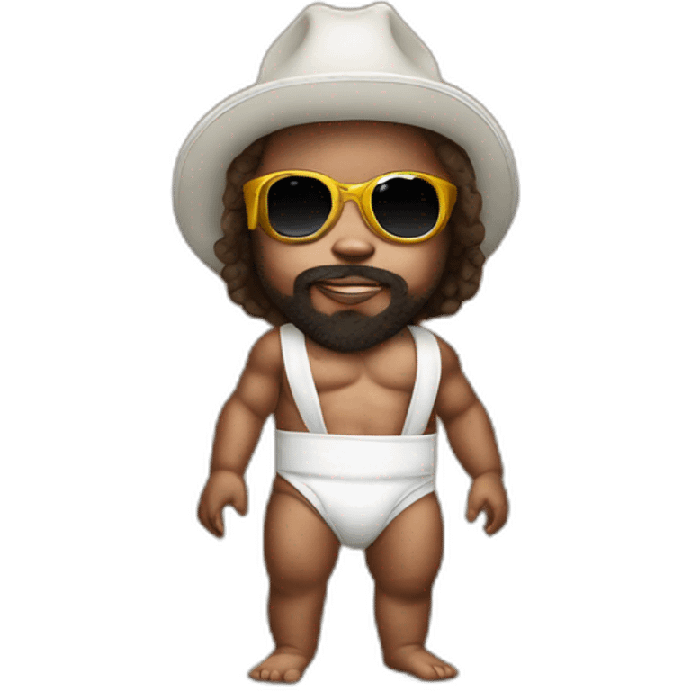 a baby dressed as Randy Savage emoji