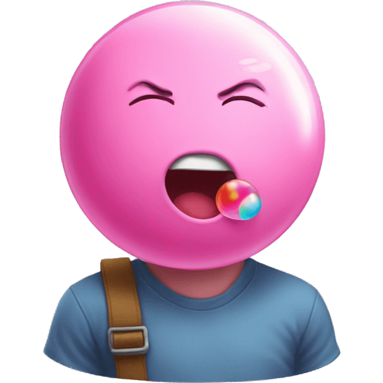 Blowing bubble gum emoji