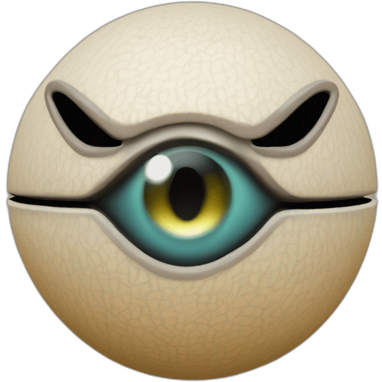 3d sphere with a cartoon Mule skin texture with Eye of Horus emoji