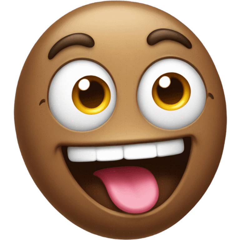 Laughing poop emoji