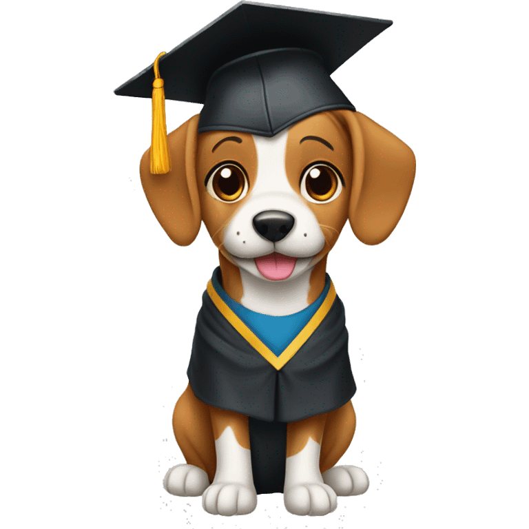 Cachorro graduação  emoji