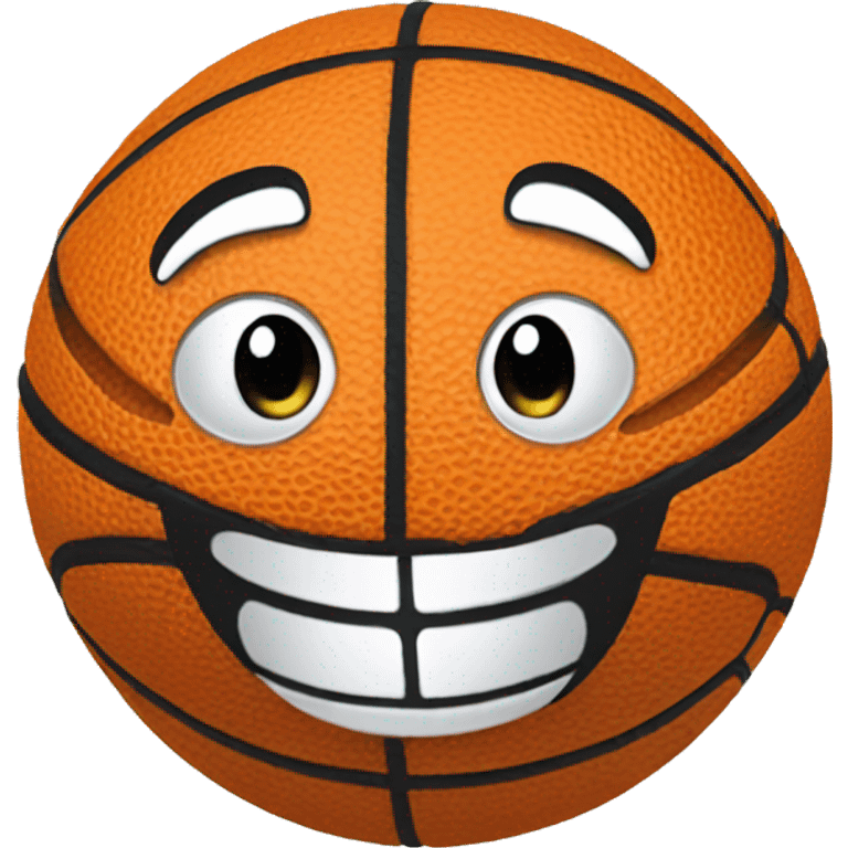 Basket ball smiling emoji