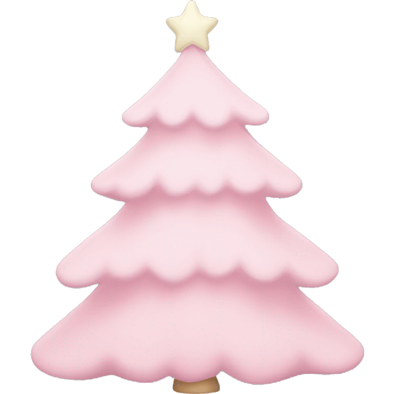 pastel pink christmas tree emoji