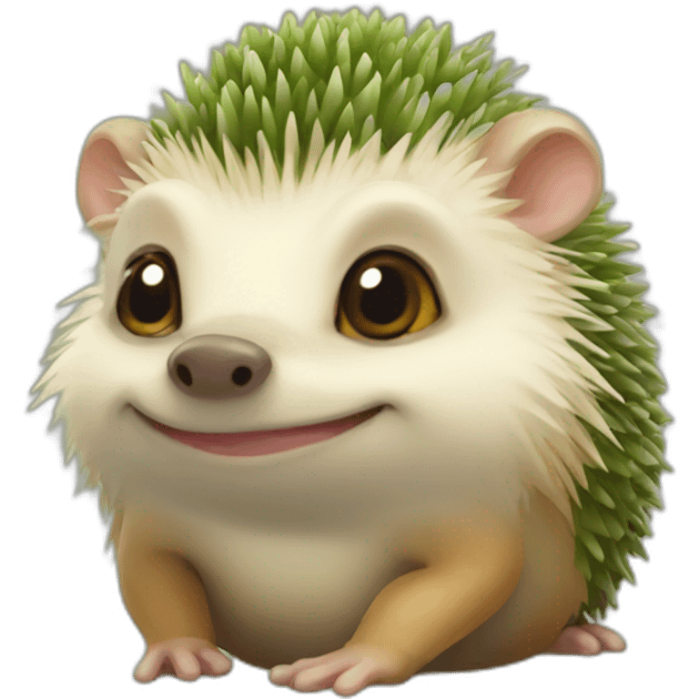 Hedgehog and frog hybrid emoji