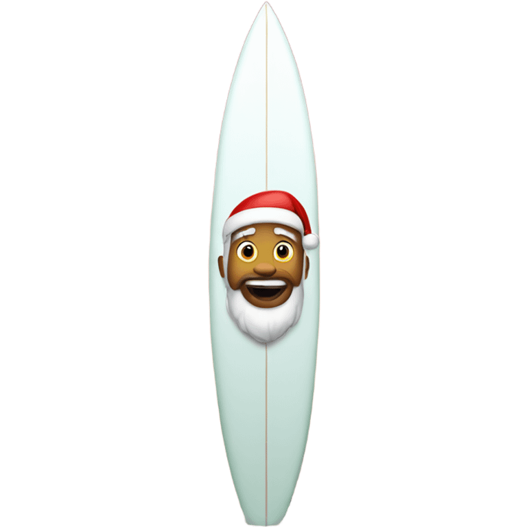  Santa on surfboard emoji