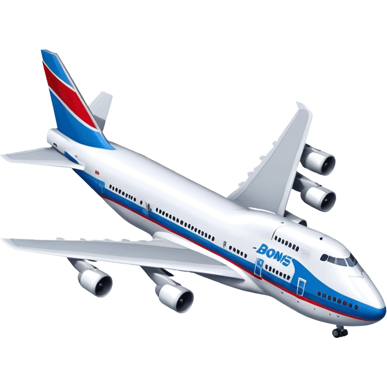 Boeing 747 - Boeing (Model Year: 2020) (Iconic colour: White with red and blue) emoji