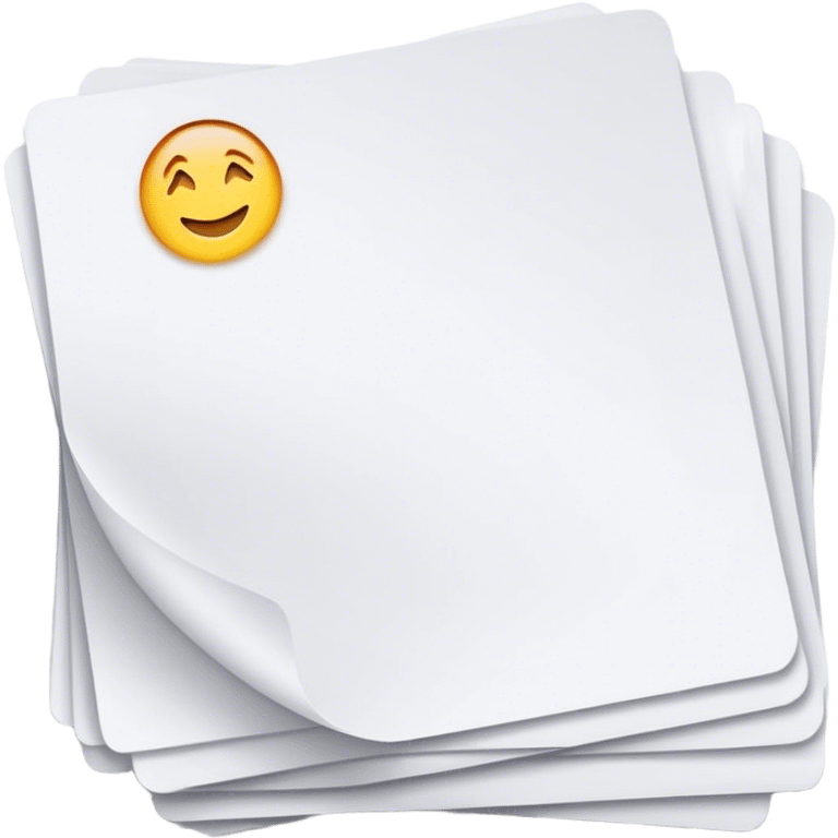 folhas de papel emoji