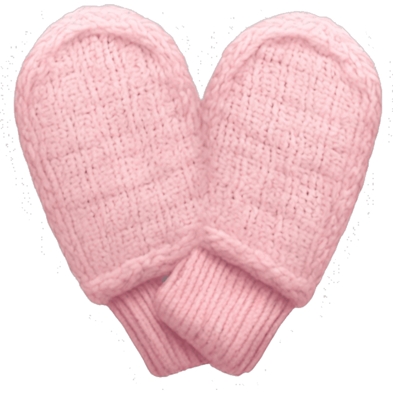 Light pink mittens heart emoji