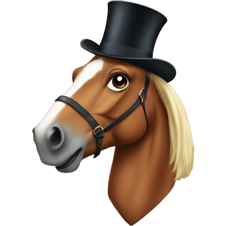 Horse with top hat  emoji