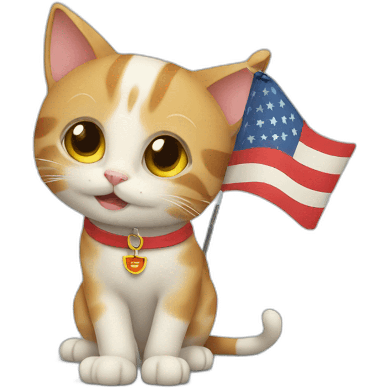 cat with finish flag emoji