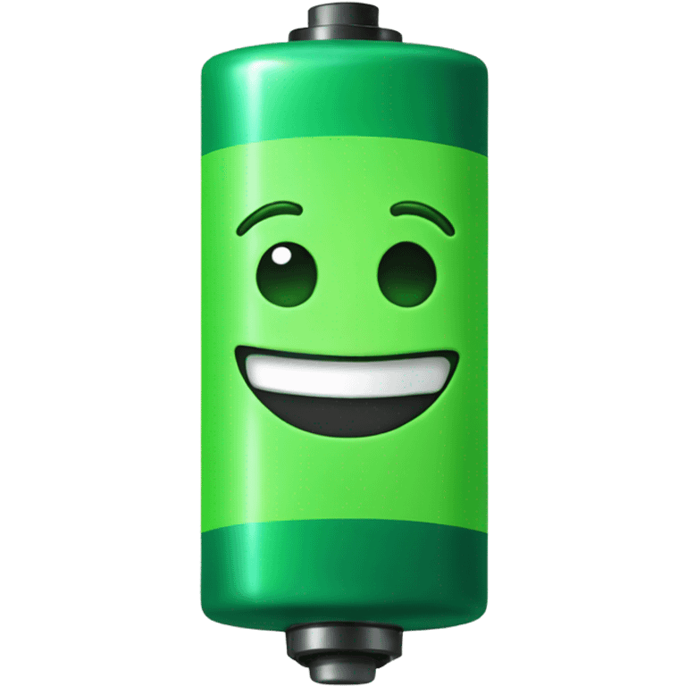 Green happy battery  emoji