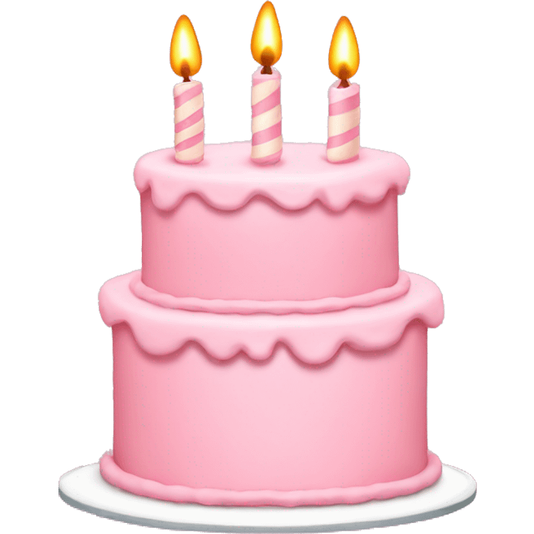 Baby pink birthday cake  emoji