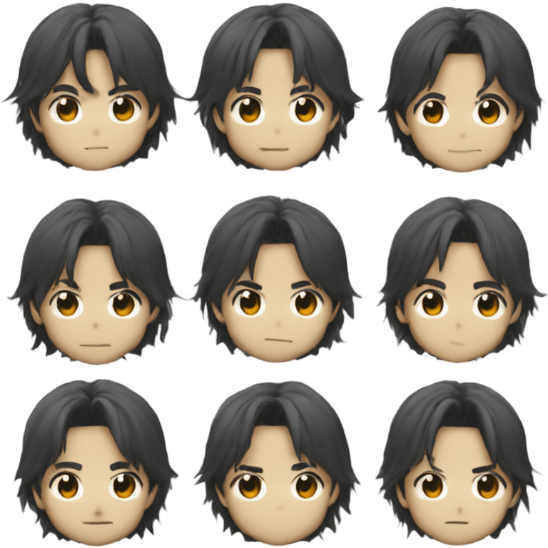 Isagi Yoichi in a chibi form emoji