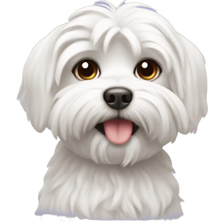 Cute Maltese dog  emoji