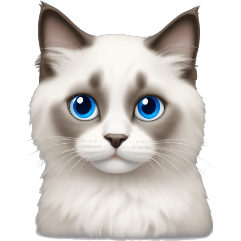 Ragdoll kitten with blue eyes emoji