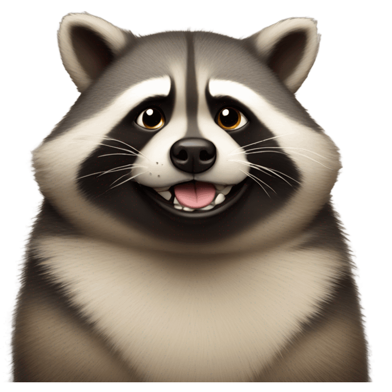 fat dog raccoon emoji