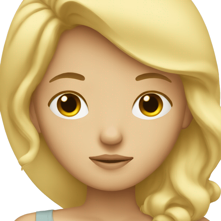 Blonde girl sleeping emoji