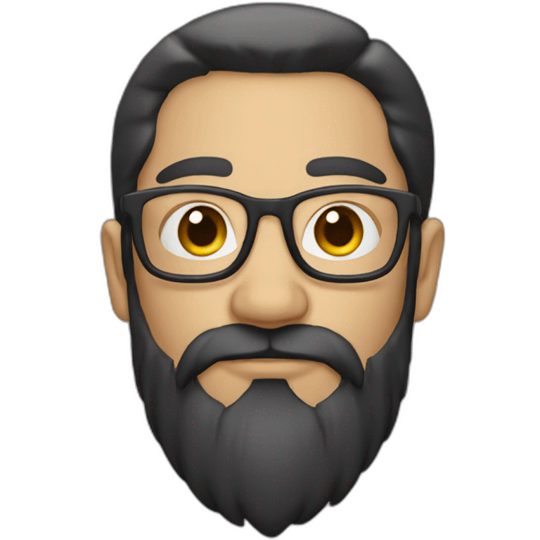 "Dark-haired wizard with glasses and a short beard." emoji