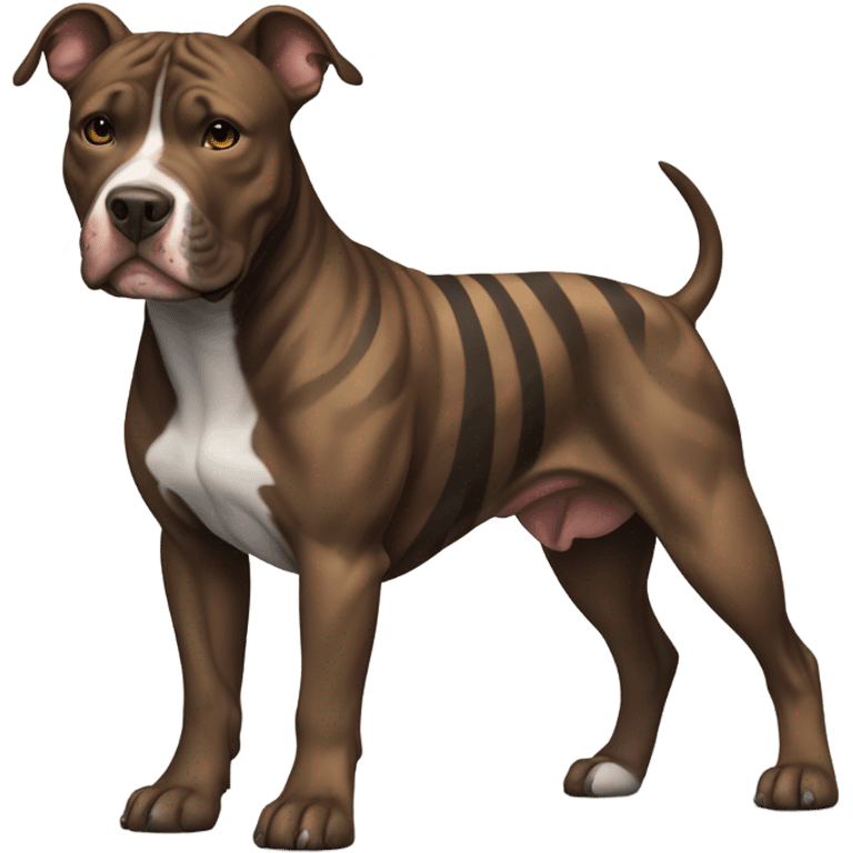 Brindle (no white) pitbull emoji