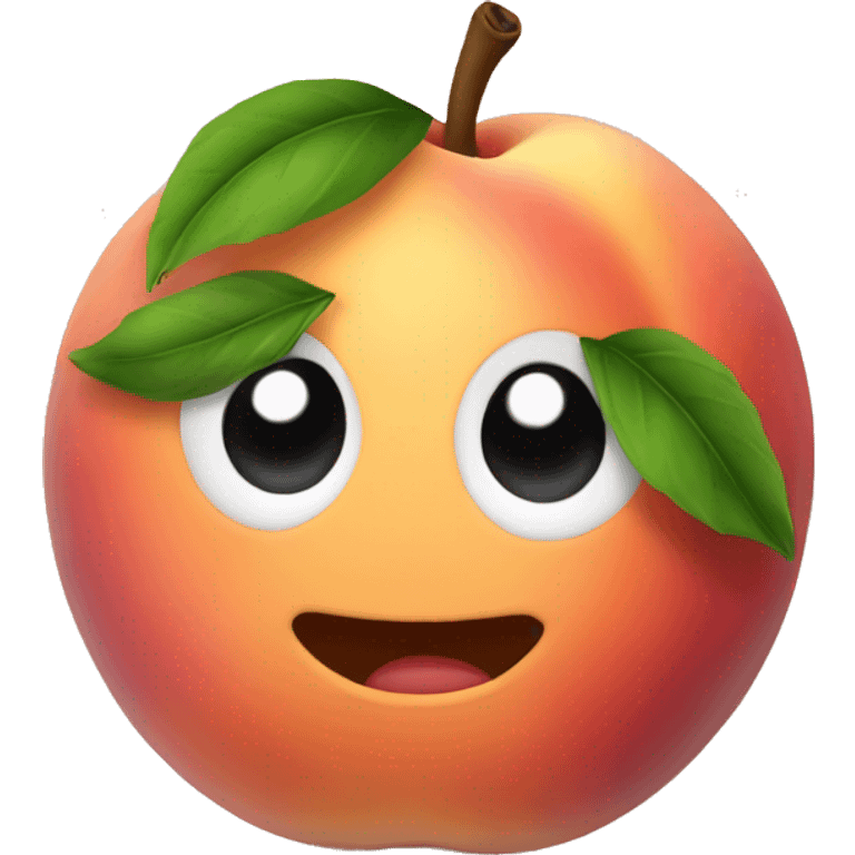 peach with a face emoji