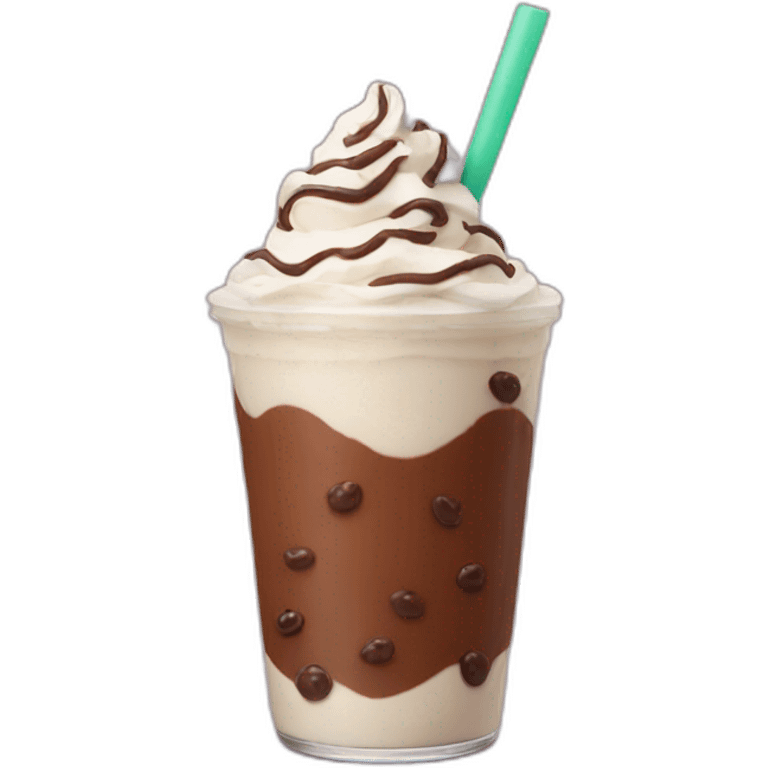 Chocolate boba shake emoji