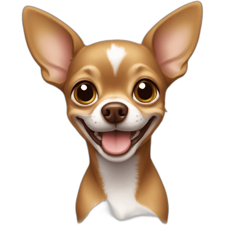 brown chihuahua smiling emoji