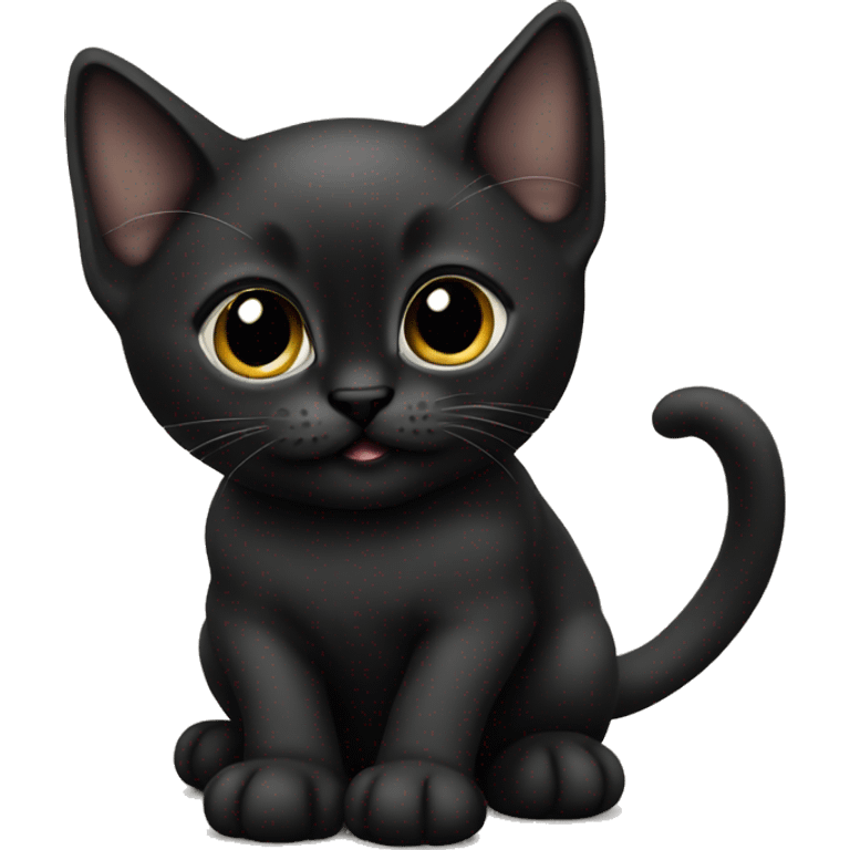 all Black siamese kitten emoji