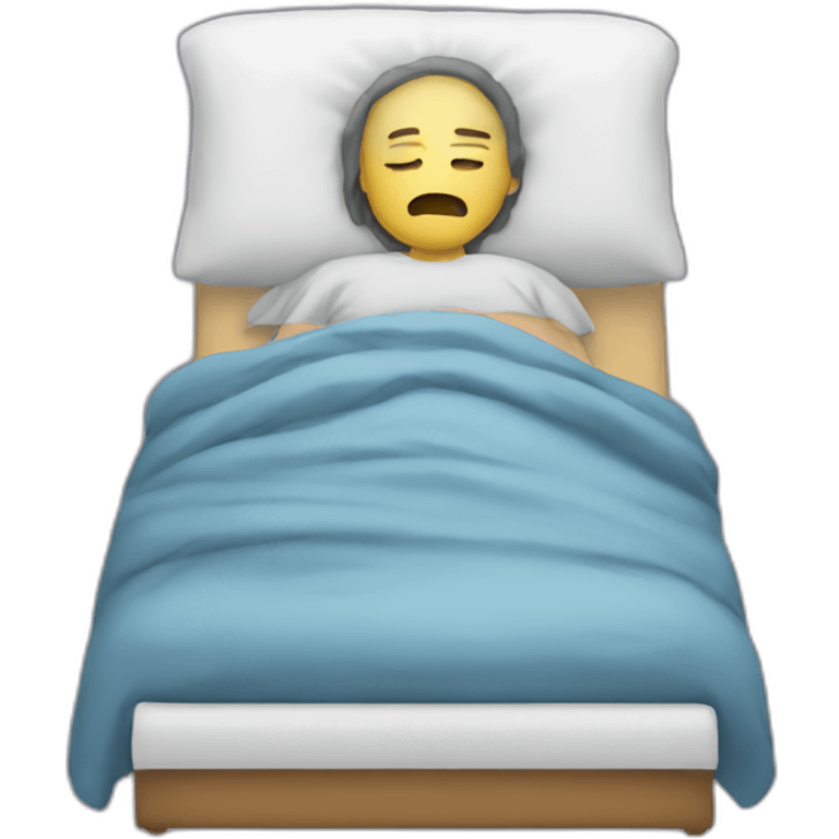 sick person in bed emoji