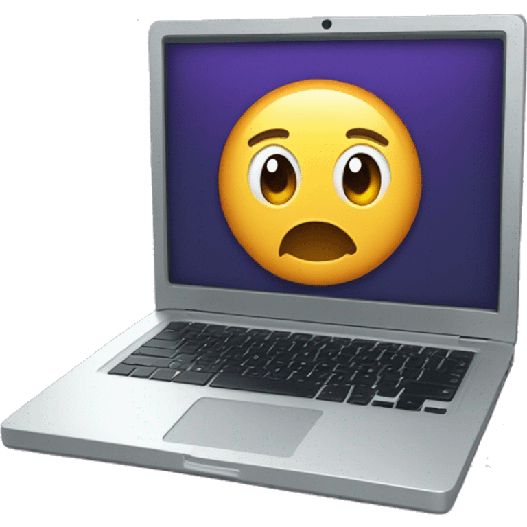 2001 Mac laptop with Photo Booth open  emoji