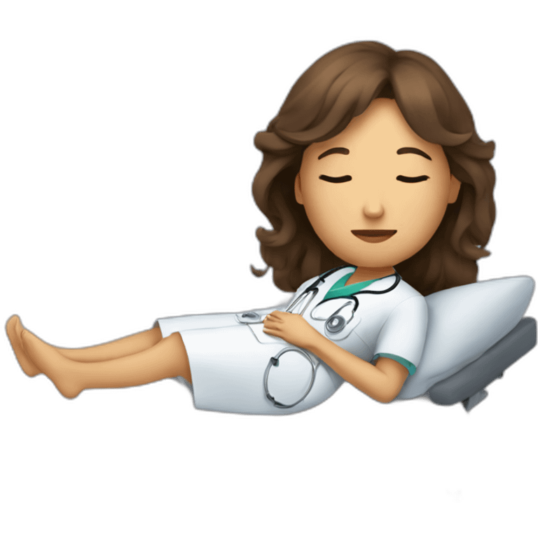 Médecin femme brune dormir emoji