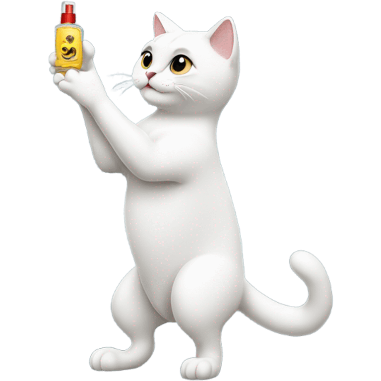 cat putting on perfume emoji