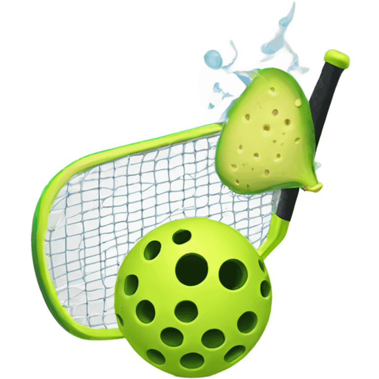 Spiking a pickleball  emoji